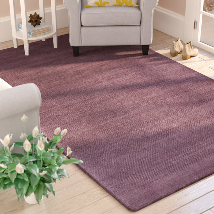 Andover Mills Naples Handwoven Flatweave Wool Mauve Area Rug & Reviews Wayfair